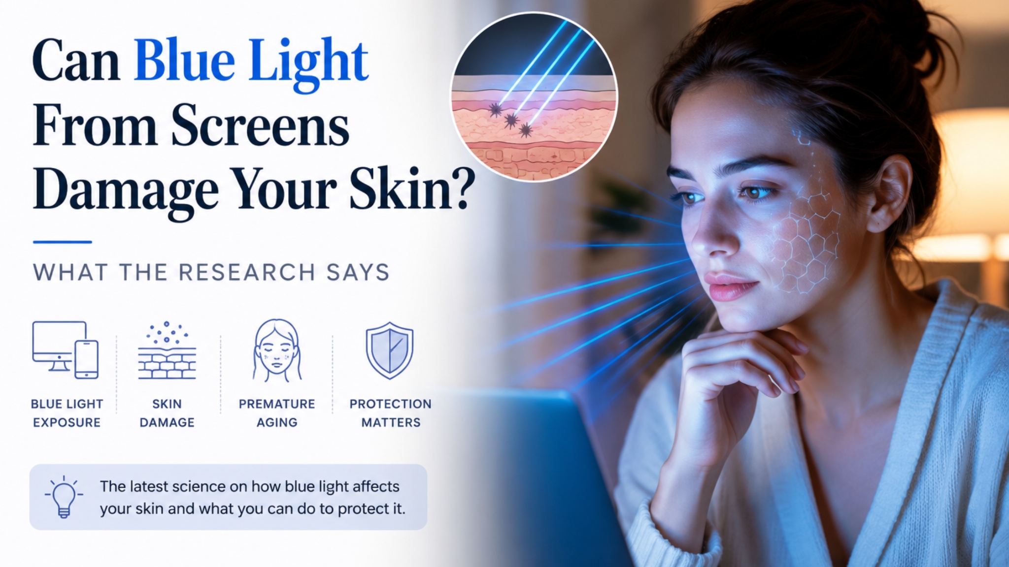 Can Blue Light From Screens Damage Your Skin? What the Research Says Can Blue Light From Screens Damage Your Skin? What the Research Says